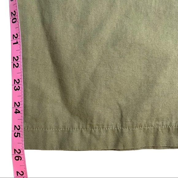 NWT 7 FOR ALL MAN KIND ARMY GREEN PAPERBAG WAIST PANTS SIZE XL. 100% Cotton - Picture 7 of 8